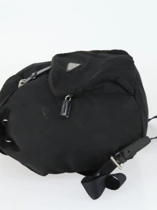 PRADA Backpack Nylon Black Silver Auth bs33169 main image 6